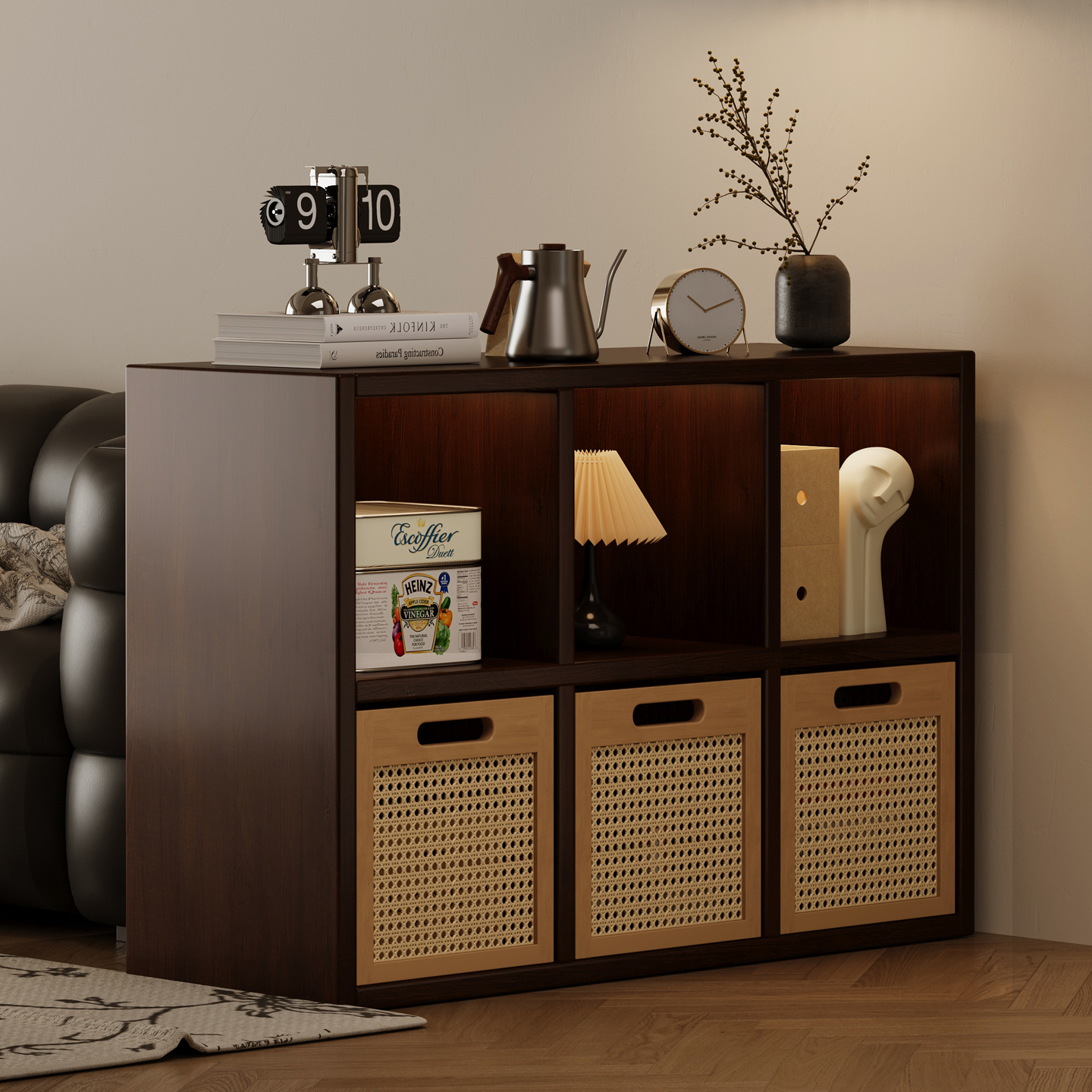 实木格子柜自由组合小书柜书架落地置物架储物收纳筐幼儿园转角柜