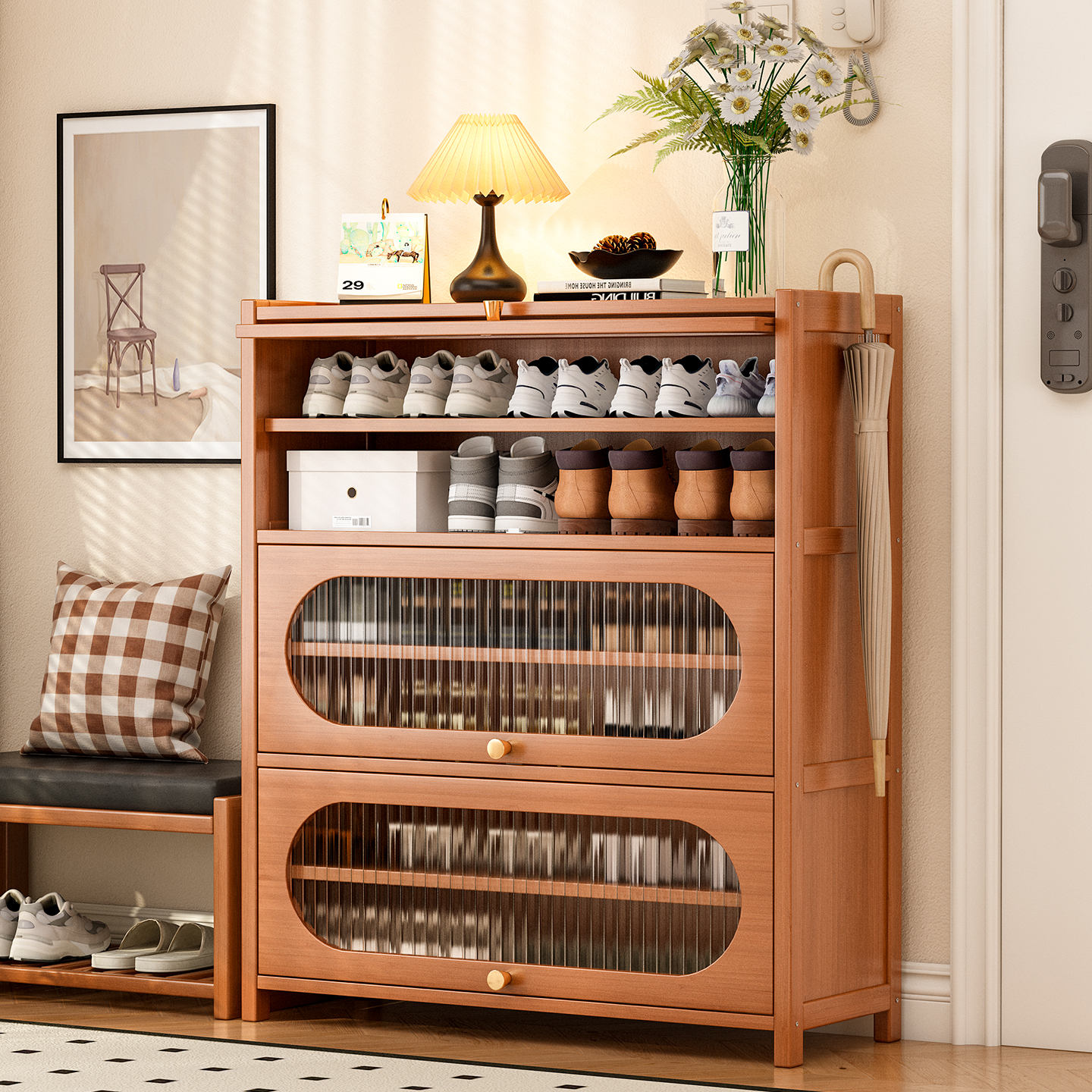 鞋架多层家用门口美观防尘鞋柜