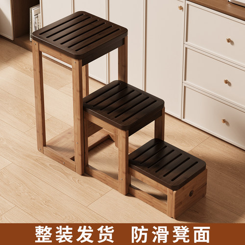 多功能梯凳家用可折叠室内登高厨房卧室阶梯步梯凳子梯子置物架