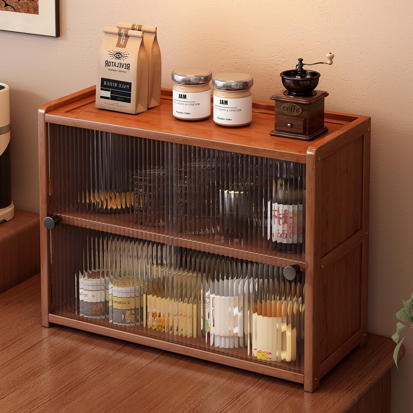 桌面置物架杯子收纳架餐桌台面水杯咖啡杯茶杯桌上小型杯架防尘柜