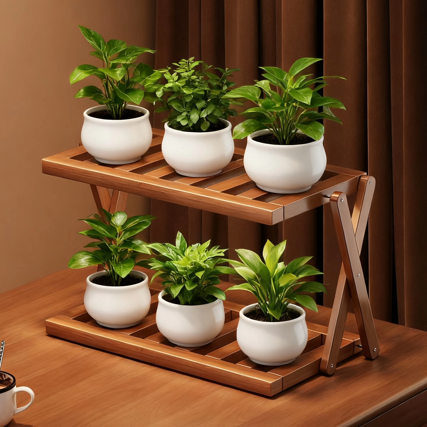 飘窗专用多肉花架子窗台2025新款桌面小型置物架植物多层收纳架子