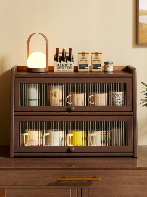 桌面水杯咖啡角收纳架客厅餐桌覆古茶具马克杯子置物架防尘餐边柜