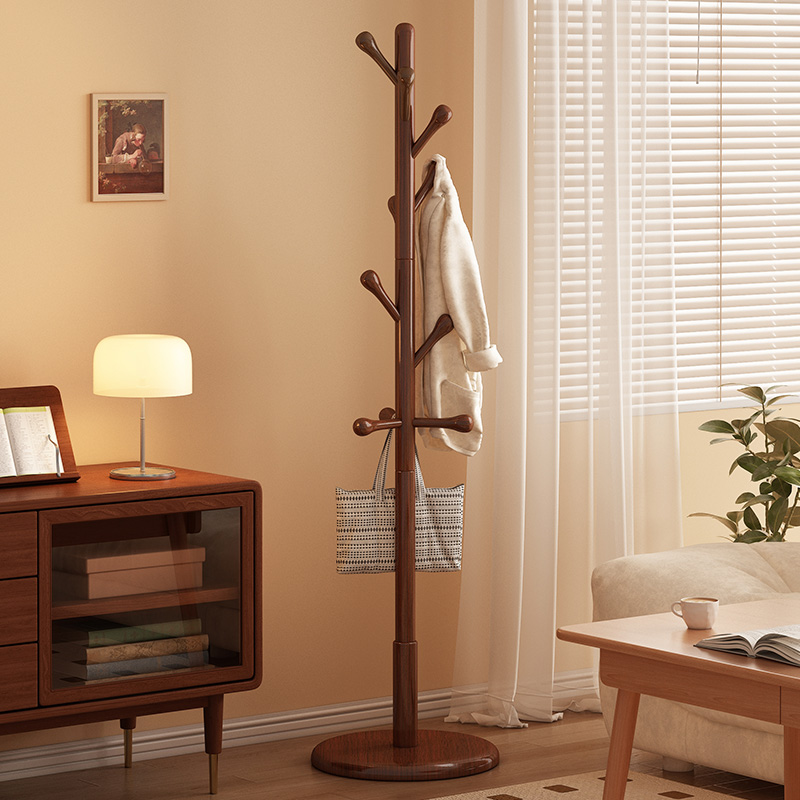 实木挂衣架落地卧室家用挂包架
