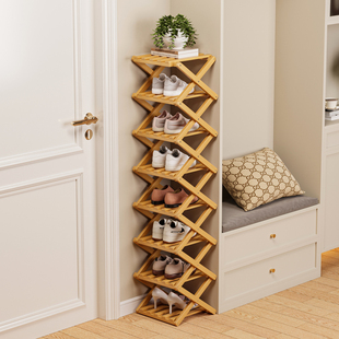 鞋架小窄家用门口多层折叠宿舍出租房免安装收纳置物架子简易鞋柜