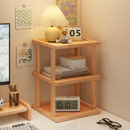 桌面书架小型书桌简易多层置物架办公室工位桌上台面整理收纳架子-封面