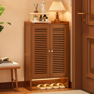 鞋架子家用门口多层楼道入户带门鞋柜出租房用防尘结实一体式收纳