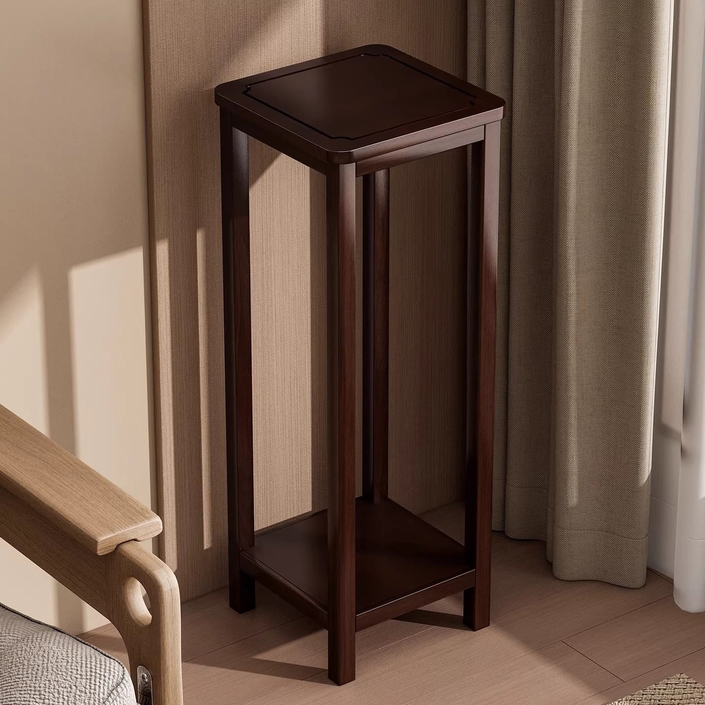 中式花架子客厅落地式置物架室内花盆托架多层盆景植物摆放架花台