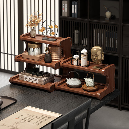 桌面小型茶台摆件展示架