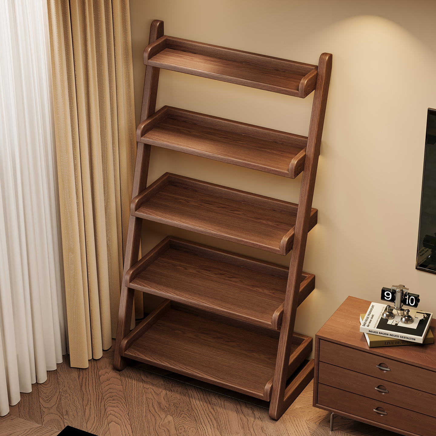 【新品秒杀】家用实木书架置物架