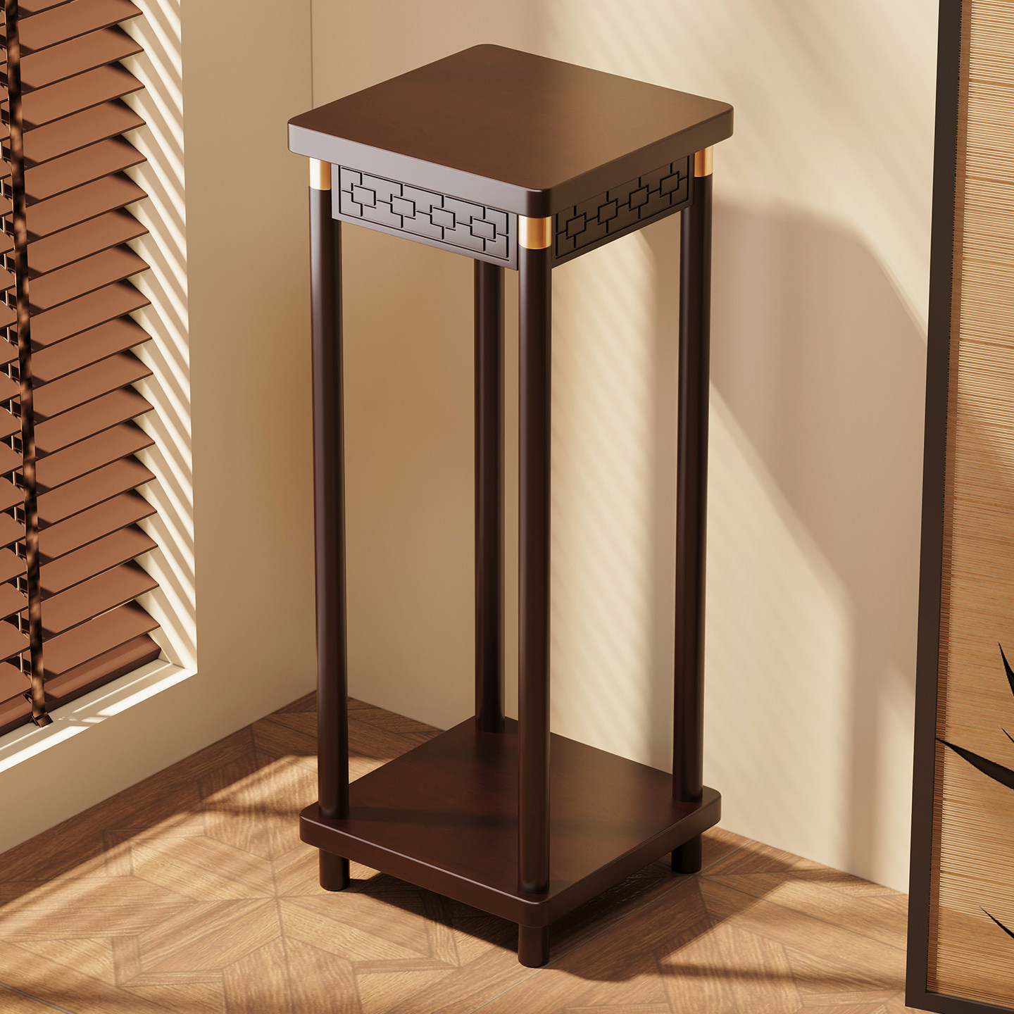 实木花架子客厅落地式花盆置物架阳台多层中式花台室内植物摆放架