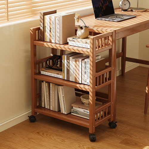 经济型书架置物架落地移动小推车