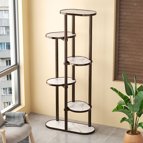 多层落地北欧风岩纹花架