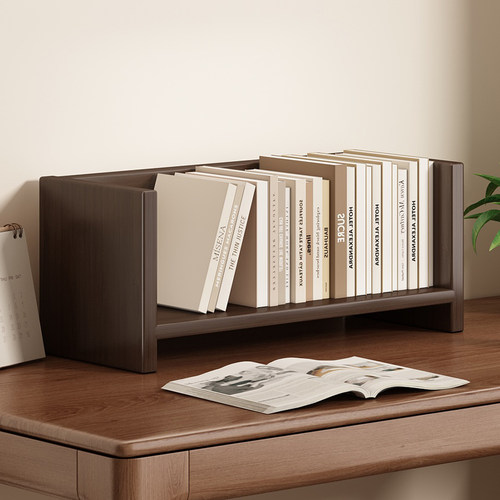 实木桌面书架多层立式收纳