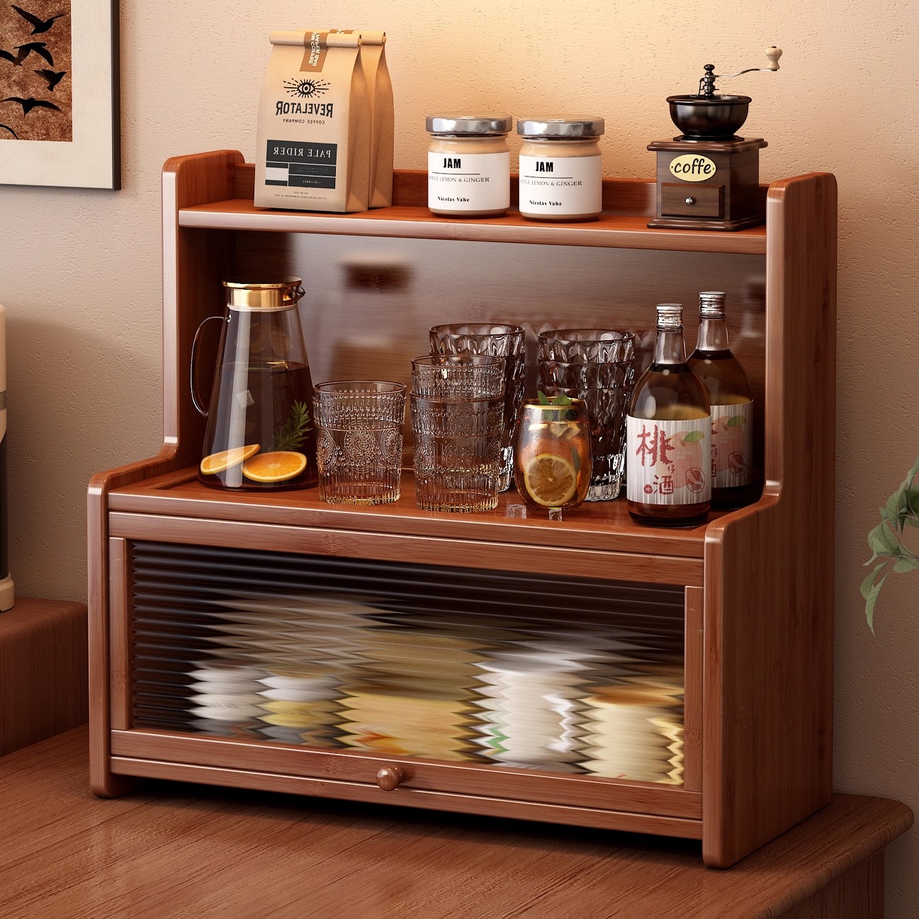 杯架置物架桌面杯子收纳架防尘餐桌台面茶杯咖啡杯水杯茶具放置架