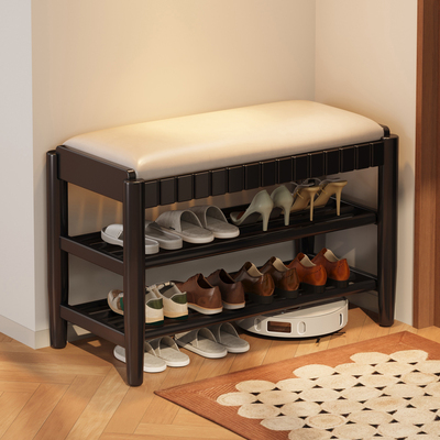 【工厂直销】家用实木穿鞋凳子