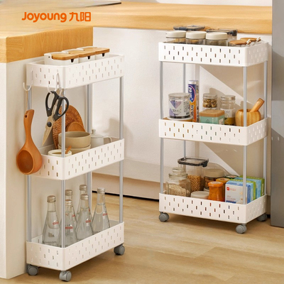 九阳塑料日系三层可移动置物架