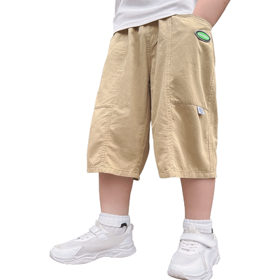 胖童加肥加大七分裤棉料休闲短裤