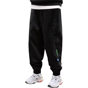 胖童运动裤春秋男童裤子加肥加大休闲工装裤宽松大码中大童长裤潮