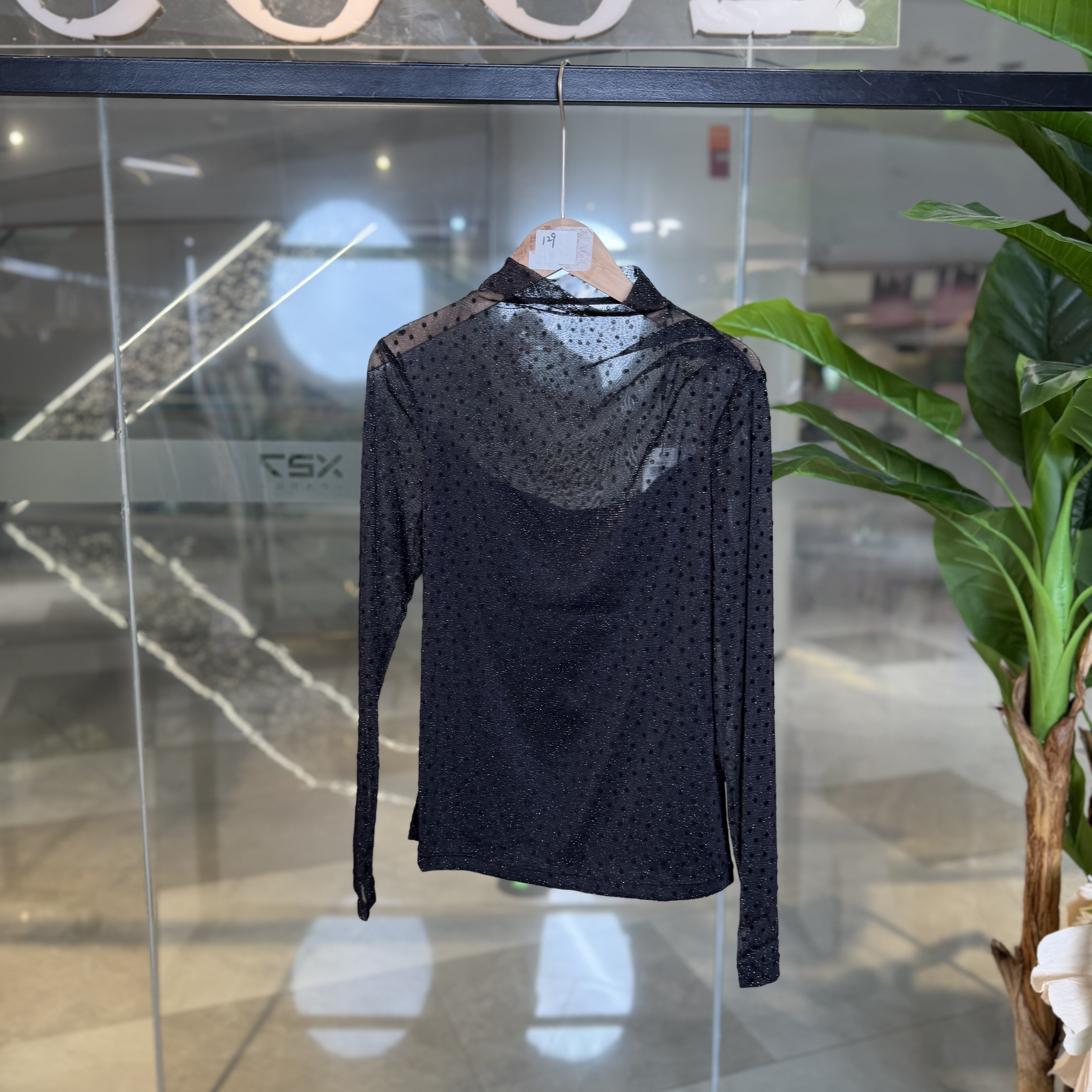 【Kaxwen】26 ฤดูใบไม้ผลิ T1090 (ไม่รับคืนหรือเปลี่ยนสินค้า) เสื้อเบลาส์กำมะหยี่ลายจุด