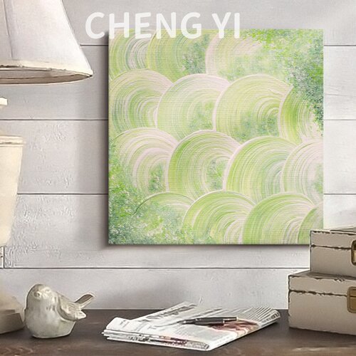 橙意极简抽象肌理纯手绘油画