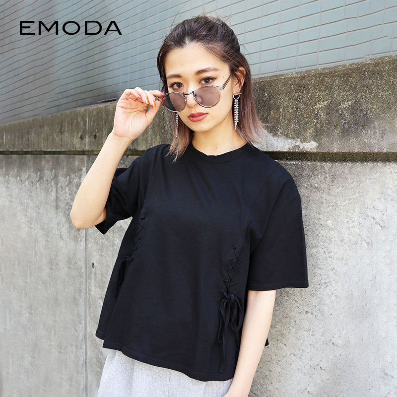 EMODA2025春夏新品上衣女T恤卫衣