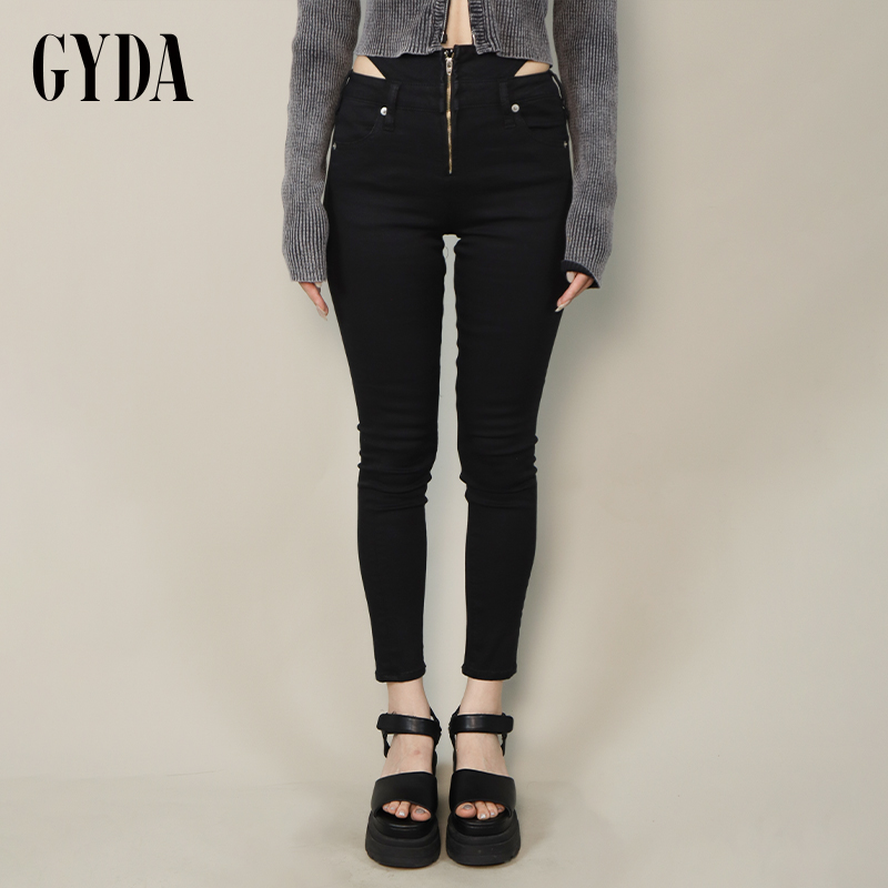 GYDA2024夏季新品显瘦显身材百搭款舒适高腰紧身牛仔裤0724324133