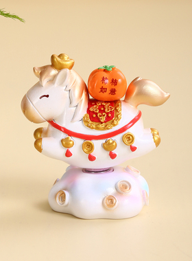 洛阳文创纪念品唐三彩小马转转