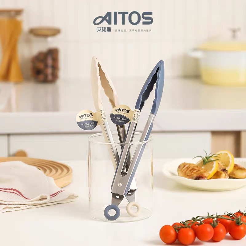 艾拓斯硅胶食品夹夹子防烫夹厨房家用食物夹子硅胶夹子防烫夹子