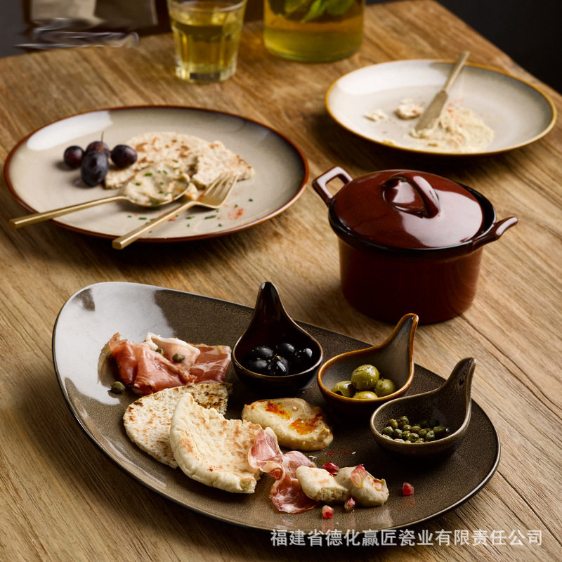 lz陆仓陶瓷曼谷棕餐具窑