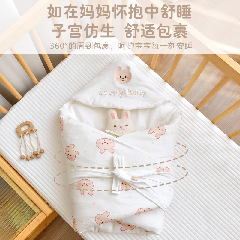 婴儿包被初生宝宝纯棉秋