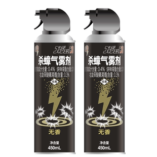 2瓶装日本安速ARS杀蟑气雾剂450ml瓶无香型家用灭蟑螂药喷雾
