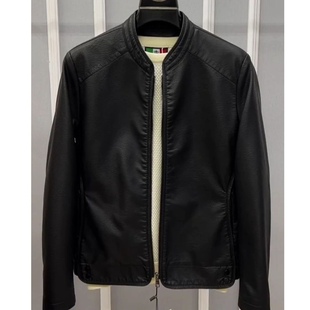 2023春秋季新款男士PU皮夹克时尚帅潮流板正欧货轻奢商务舒适外套