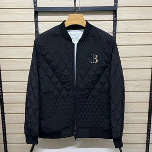 休闲时尚 男士 百搭轻奢棒球领拉链轻薄棉衣轻奢外套 新款 2024秋冬季