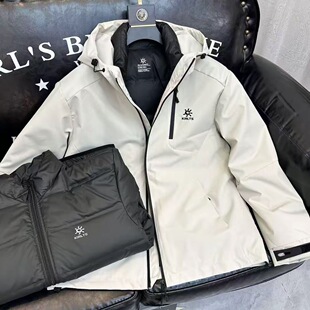 三合一羽绒服男装冬季新款休闲保暖加厚男外套男白鸭绒三防冲锋衣