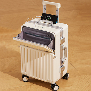 前置开口行李箱女新款旅行箱20寸可登机箱男大容量密码拉杆箱28寸