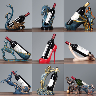 创意天鹅红酒架摆件欧式葡萄酒瓶架客厅桌餐酒柜装饰品礼物送礼