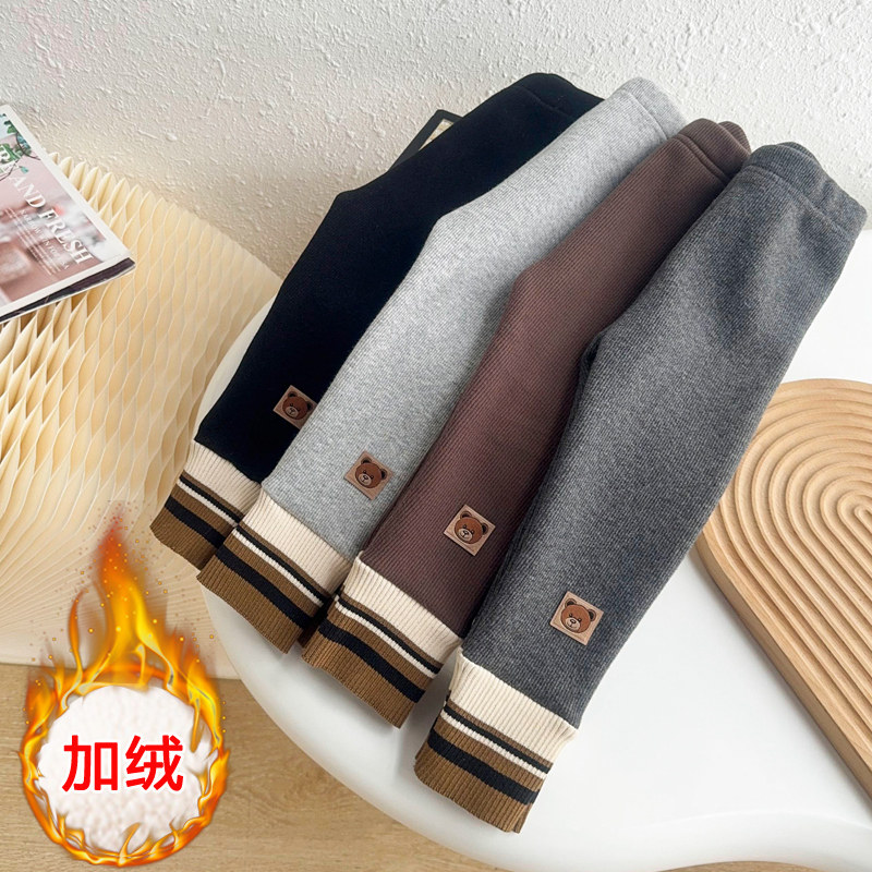 女童加绒打底裤2025秋冬季2韩版3洋气一体绒加厚宝宝裤子外穿保暖,童装/婴儿装/亲子装,裤子,淘宝优惠券,粉丝福利购,淘宝优惠卷