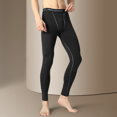 秋裤男士紧身打底绒裤加绒保暖裤