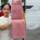 阔腿裤 女2026春季 新款 欧货粉色高腰欧棉绒窄版 垂感柔软舒适长裤