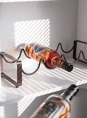 Red wine rack iron wine bottle rack European display rack