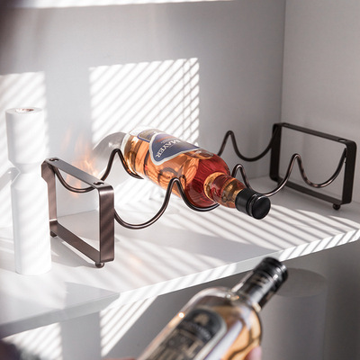 Red wine rack iron wine bottle rack European display rack
