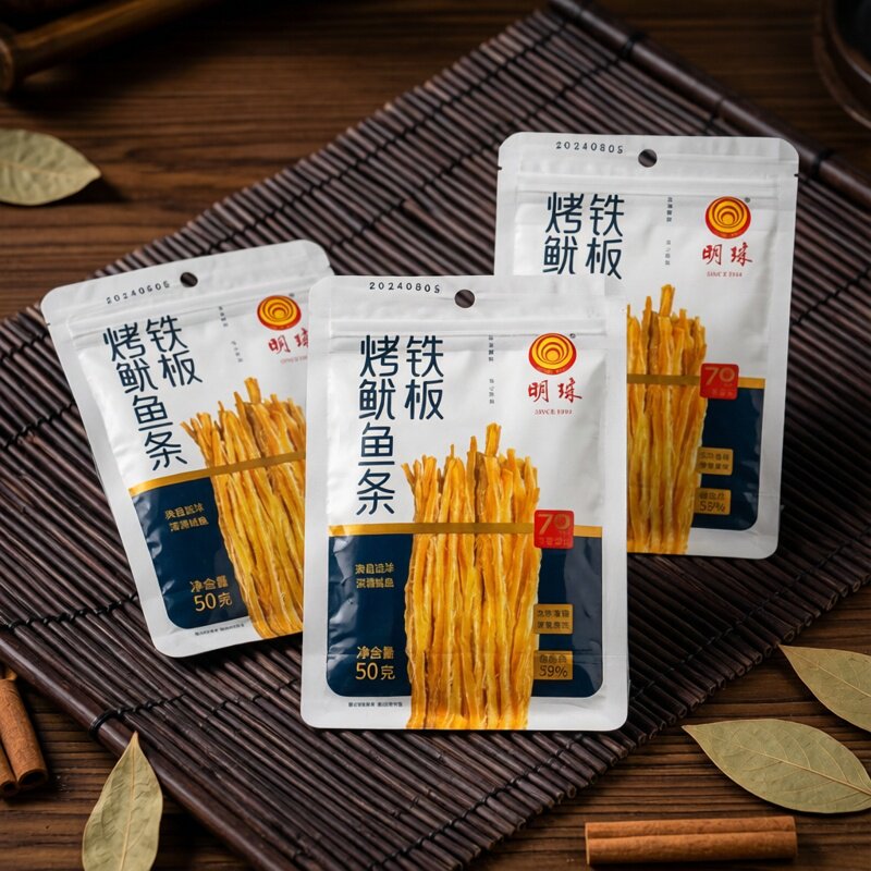 明珠铁板烤鱿鱼条50克天然海捕休闲零食健康美味食舟山特产
