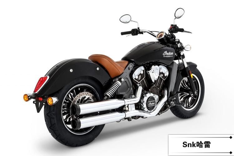 印第安侦察兵改装莱茵哈特黑色低音排气 轻骑兵Rinehart镀铬尾段