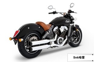 印第安侦察兵改装莱茵哈特黑色低音排气 轻骑兵Rinehart镀铬尾段