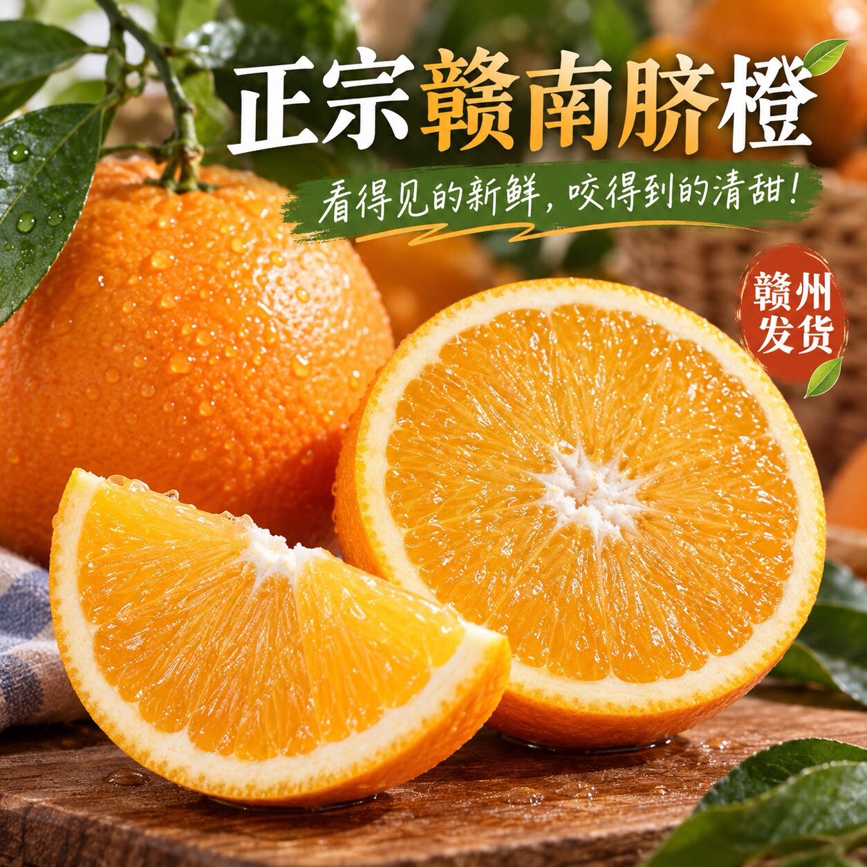 正宗赣南早熟脐橙产地直发鲜甜