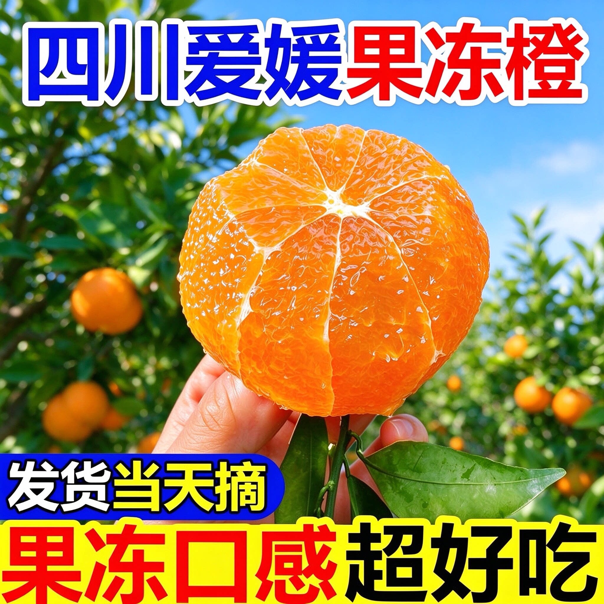 四川爱媛38号果冻橙10斤包邮