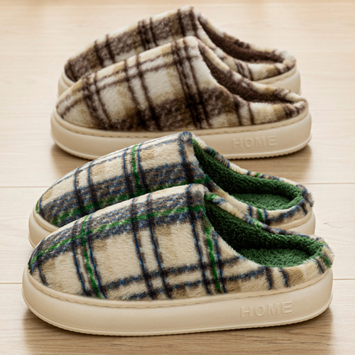 秋冬季居家保暖情侣厚软底棉拖鞋
