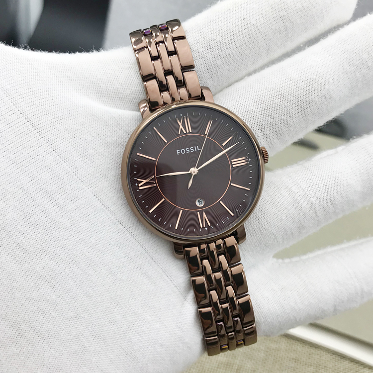 FOSSIL手表啡色简约女表