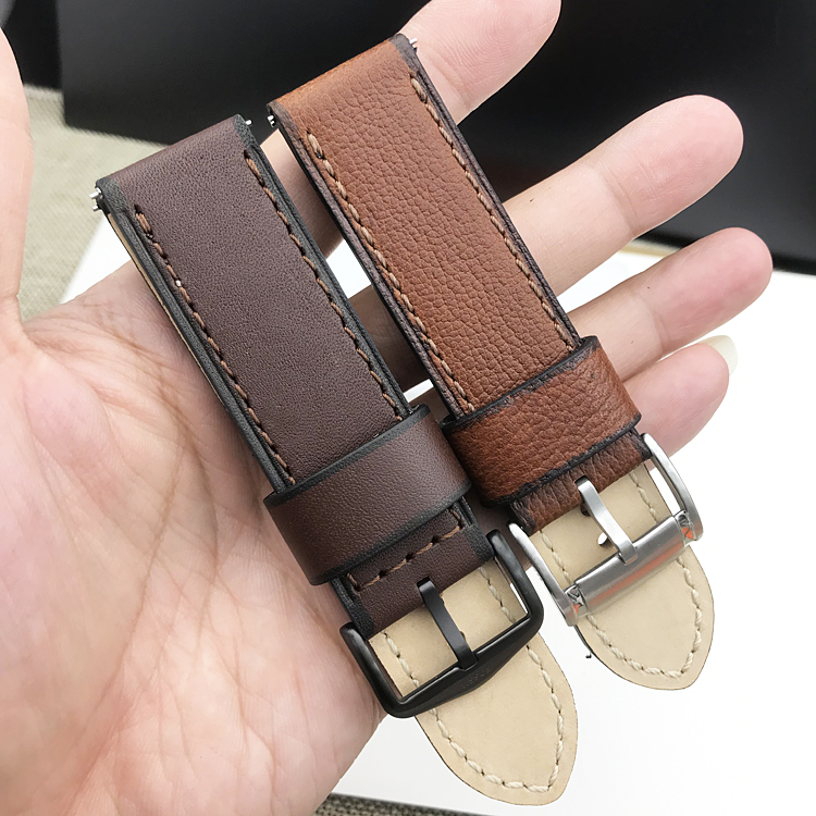 FOSSIL真皮表带24MM通用男表配件