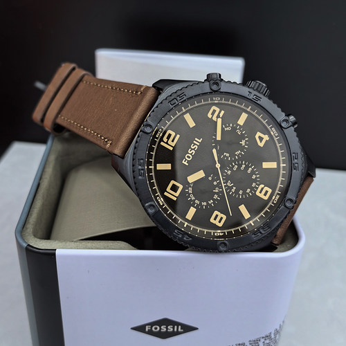 FOSSIL手表商务休闲计时石英表男